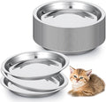 Kifmurase 28Pcs Stainless Steel Cat Bowls, 6.3 Inch Cats Feed Bowl for Indoor, Shallow and Wide Wet Food Plate, Pet Feeding Whisker Fatigue Relief Pet Plate, Feeding Dishes for Dogs Cats