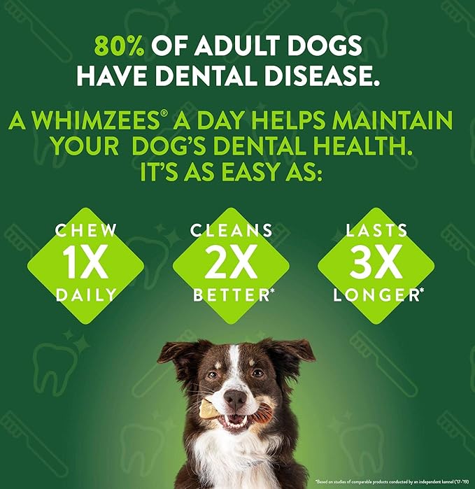 Whimzees Natural Dog Treats - Veggie Sausage Sticks Large - 7 Pack - (Dogs 40-60 lbs) - Pack of 2