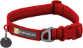 Ruffwear, Front Range Dog Collar, Adjustable Tubelok Webbing, Lightweight, Side Release Buckle, Aluminum V-Ring, Durable for Everyday Use, Red Canyon, 20"-26"