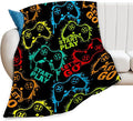 Gaming Throw Blankets Cozy Fleece Flannel Plush Blanket Bedding Game Gifts for Boys Girls Men Women Lovers Adults Decor for Couch Sofa Bed 60"X50"
