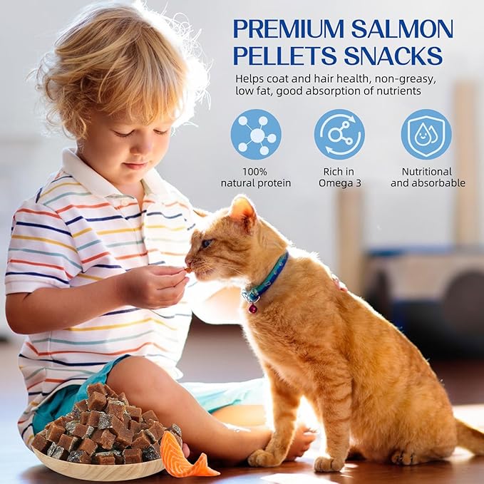 Delicious Salmon Jerky Dog Treats - Freeze Dried & Protein-Packed Biscuits for Your Beloved Pet 3.53 oz