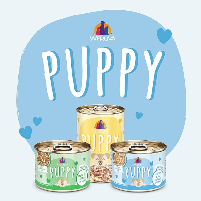 Weruva Puppy, Chicken Formula in Gravy, 6oz Can, Pack of 8