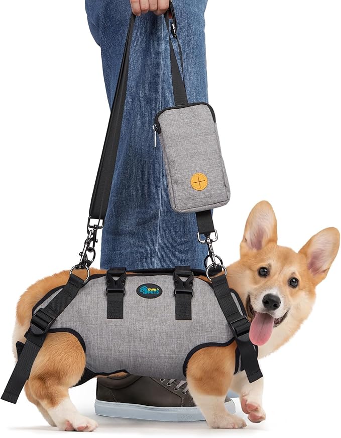 Ownpets Dog Sling Harness, Outdoor Sling Bag for Spine Protection, Whole Body Support, Support Vest to Assist Aged Dogs, Outdoor, M