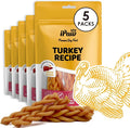 iPaw 5 Stock-Up Combo Turkey Dog Treats, All Natural Human Grade Dog Treat, Suitable for Training chew, Hypoallergenic, Rawhide Alternative, Braided Stick (Duck Liver)