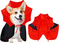 Dog Halloween Costume Dog Vampire Costume Funny Pet Vampire Devil Cape Cloak Halloween Costumes for Small Medium Large X-Large Dogs Pets (Medium)