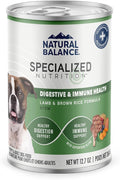 Natural Balance Specialized Nutrition Wet Dog Food Stew with Lamb and Brown Rice, Digestive & Immune Health Dog Food, Natural Ingredients with Added Vitamins & Minerals - 12.7 oz. (Case of 12)