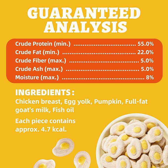 Wellix Freeze-Dried Treats for Dogs and Cats - SunnyBites Freeze Dried Chicken Cat Treats for Indoor Cats - Supports Immunity&Gut Healthy for Training Kitten Snack 3.5oz