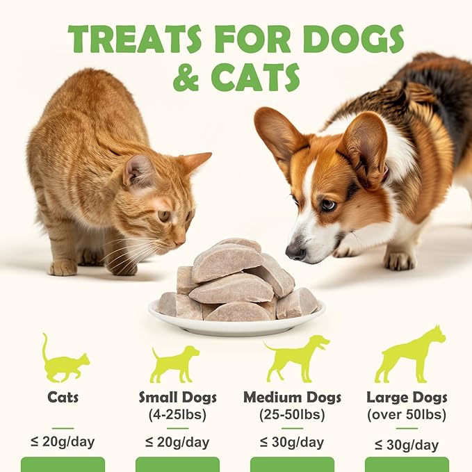 MON2SUN Freeze Dried Duck Breast Treats for Dogs & Cats - Whole Cut Chunks, Single Ingredient, High Protein, Grain Free Food Topper & Training Snacks, 4.2oz