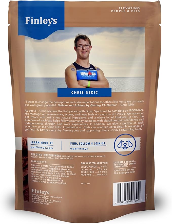 Finley's Chicken & Wild Boar Meaty Sticks, Limited Ingredient Dog Treats with Real Meat, 12oz, 1 Pack
