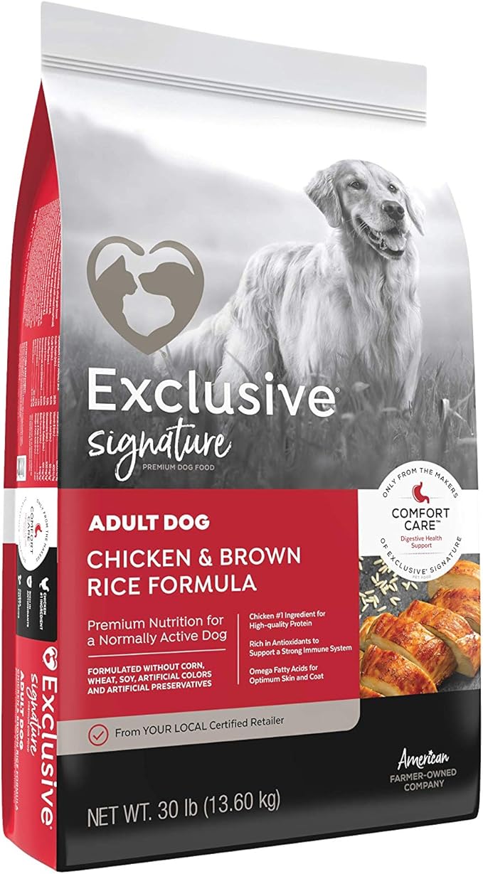 Exclusive | Signature Chicken & Brown Rice Comfort Care | Adult Dog Food (30 Pound (30 lb.) Bag)