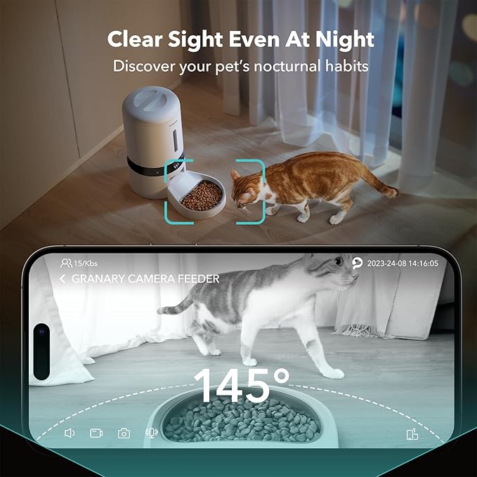 PETLIBRO Automatic Cat Feeder with Camera,1080P HD Video with Night Vision,5G WiFi Pet Feeder-with 2-Way Audio,Low Food & Blockage Sensor,Motion & Sound Alerts for Cat-& Dog Single Tray,(Pack of 4)