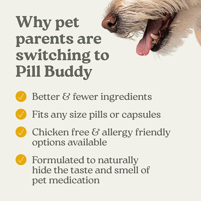 Earthly Pill Buddy Naturals - PB & Banana Recipe Pill Hiding Treats for Dogs - Make A Perfect Pill Concealing Pocket Or Pouch for Any Size Medication - 90 Servings