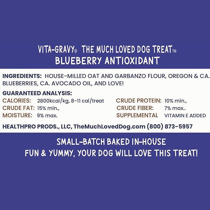 The Much Loved Dog™ Elite, Natural Blueberry Treats in Fresh-KEPR™, Natural, Fun & Yummy! Human- Food-Grade, Small-Batch Baked By CA Dog-Lovers, Freshness in All Climates, U.S.A., Refill and Save.
