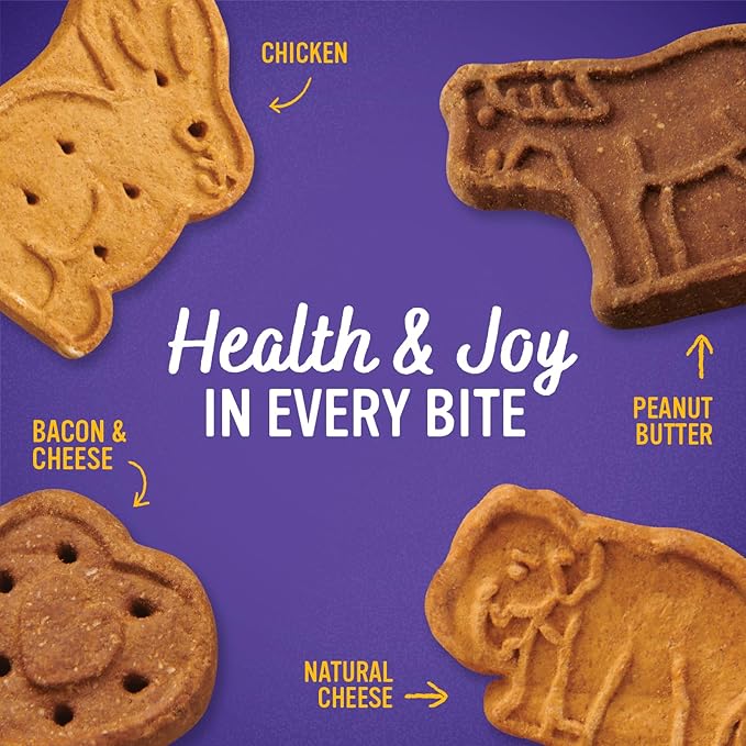 Blue Dog Bakery More Crunch Assorted Flavors, Dog Biscuits, Healthy Treats, All Natural, Bacon, Chicken, Cheese, Peanut Butter, 5 lb (Pack of 1)