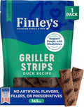 Finley's Duck Griller Strips for Dogs, Jerky-Style Dog Treats with Real Ingredients for All Breeds and Sizes, 14.5oz, 1 Pack
