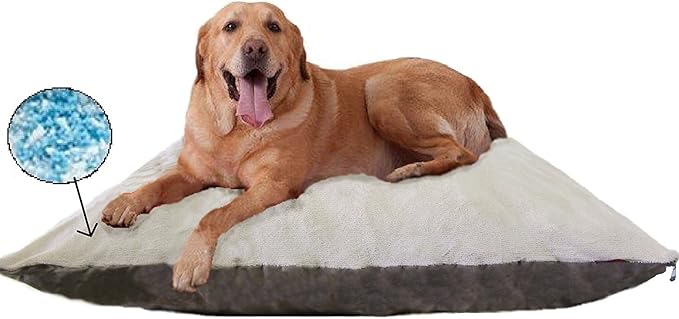 54"X47" XXXL Beige Color Jumbo Orthopedic Micro Cushion Memory Foam Pet Bed Pillow for XLarge dog with 2 external covers + Waterproof Internal cover