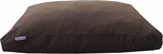 Dogbed4less XXL Orthopedic Extreme Comfort Memory Foam Dog Bed for Large Dog, Internal Waterproof Lining and External Machine Washable Denim Cover, 55X37 Pet Pillow, Brown