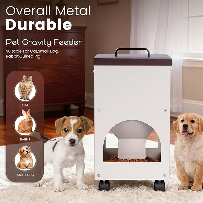 Automatic Cat Feeder for Multiple Cats,9L/40 Cups Large Capacity Gravity Cat Food Dispenser for Dry Food,Pet Feeder Station for Puppy Kitten or Rabbit