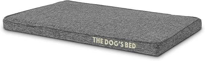 The Dog’s Bed Orthopedic Memory Foam Dog Bed for Small Dogs, Waterproof Washable Cover, Anti-Slip Base, Calming Surface – CertiPUR-Certified Foam, Grey Linen, 2 Inch Thick