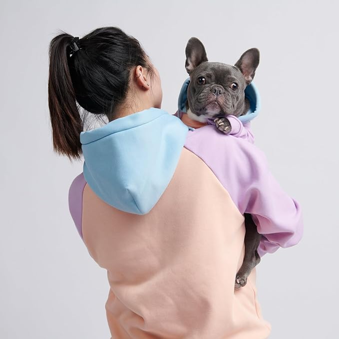 Spark Paws Dog Hoodie – Premium Dog Sweater for Small, Medium, and Large Dogs | Warm Outfits for French Bulldogs, Pitbull, Puppy, Winter Jacket Alternative - Cotton Candy - 3XL