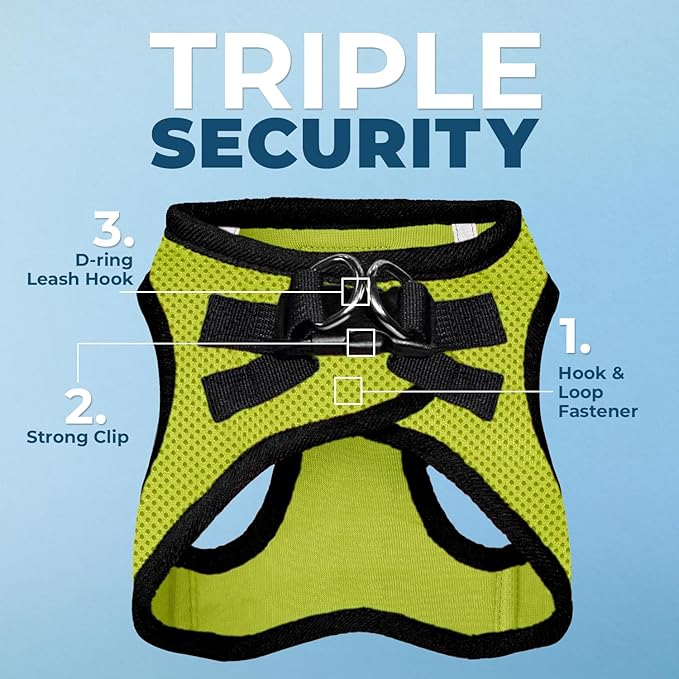 Voyager Step-in Air All Weather Mesh Harness and Reflective Dog 5 ft Leash Combo with Neoprene Handle, for Small, Medium and Large Breed Puppies by Best Pet Supplies - Green, Medium