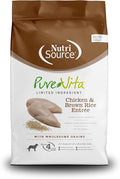 NutriSource Pure Vita Dry Dog Food, Chicken and Brown Rice, 12LB