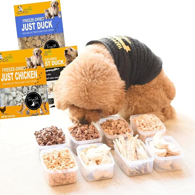 Freeze-Dried Duck & Chicken Balanced Raw Bites - Dog & Cat Treats Food Topper - Perfect for Picky Eaters - Grain-Free, Protein Rich Recipe (2.0 oz, Duck & Chicken Balanced Mix)