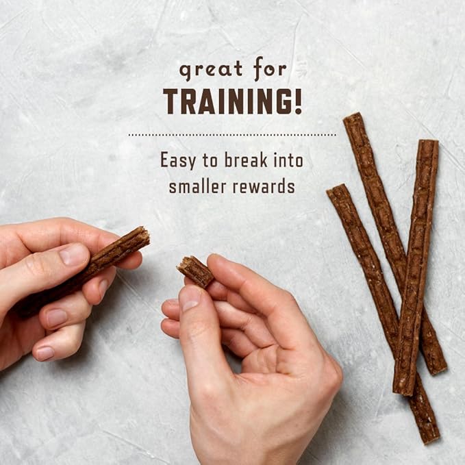 Rocco & Roxie Jerky Dog Treats - Slow Roasted Beef Sticks for All Breed Sizes - 170g Bag (Pack of 2)