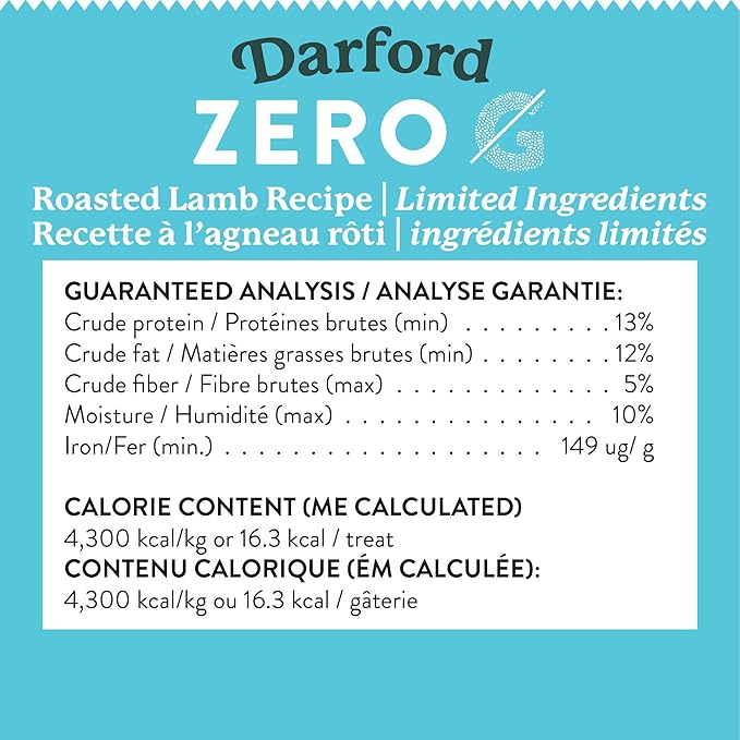 Zero/G Roasted Lamb Recipe Mini Dog Treats, 12 oz