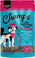 CHAMPS Soft Healthy Dog Treats for Skin & Coat Support Made with Omega 3, Biotin & Flaxseed - Grain Free Salmon - 16 oz