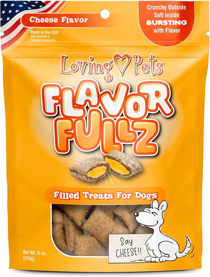 Loving Pets Flavorfullz Filled Treats for Dogs, Cheese 6 oz.