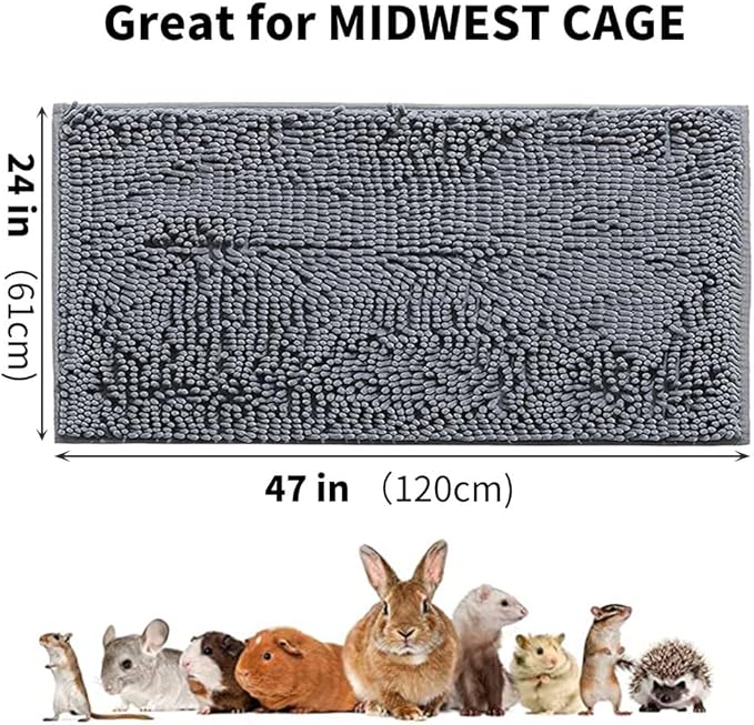 Oncpcare 47x24 Guinea Pig Cage Liner Bed House Pad Winter Warm Squirrel Hedgehog Rabbit Chinchilla Bed Mat Hamster Rat Cage Accessories