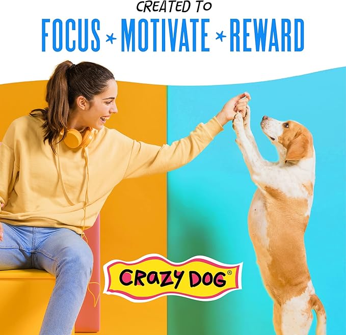Crazy Dog Mini Train-Me! Training Treats 10 oz. Bag, Beef Flavor, with 500 Treats per Bag, Recommended by Dog Trainers