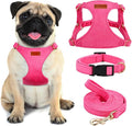 No Pull Dog Harness- Lightweight, Soft, Adjustable Small Harness Collar and Leash Set, Suitable for Cats Puppy Small and Medium-Sized Dog Outdoor Training and Running (hotpink, S)