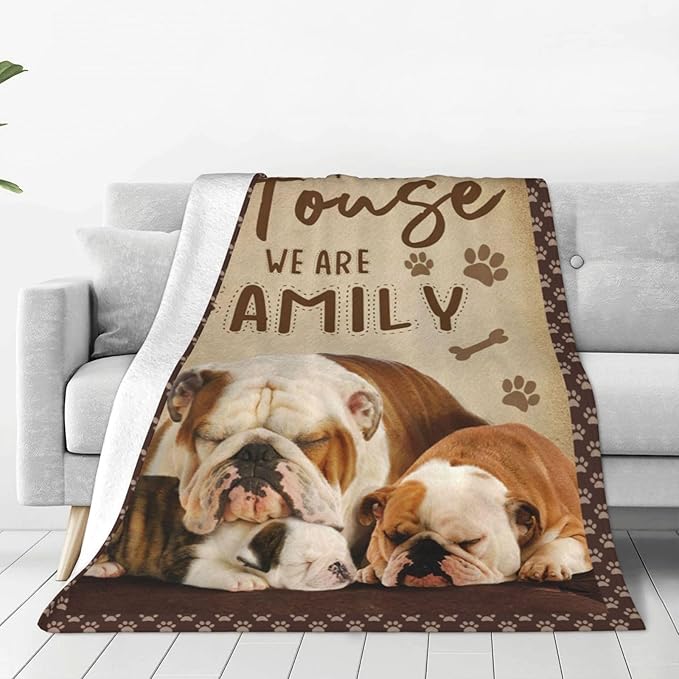 Bulldog Blanket French Bulldog Throw Blankets Fleece Flannel Blanket Plush Lightweight Bedding Frenchie Decor Bulldog Stuff Gifts for Girls Women Boys Teens Kids for Couch Sofa Bed 60"X50"