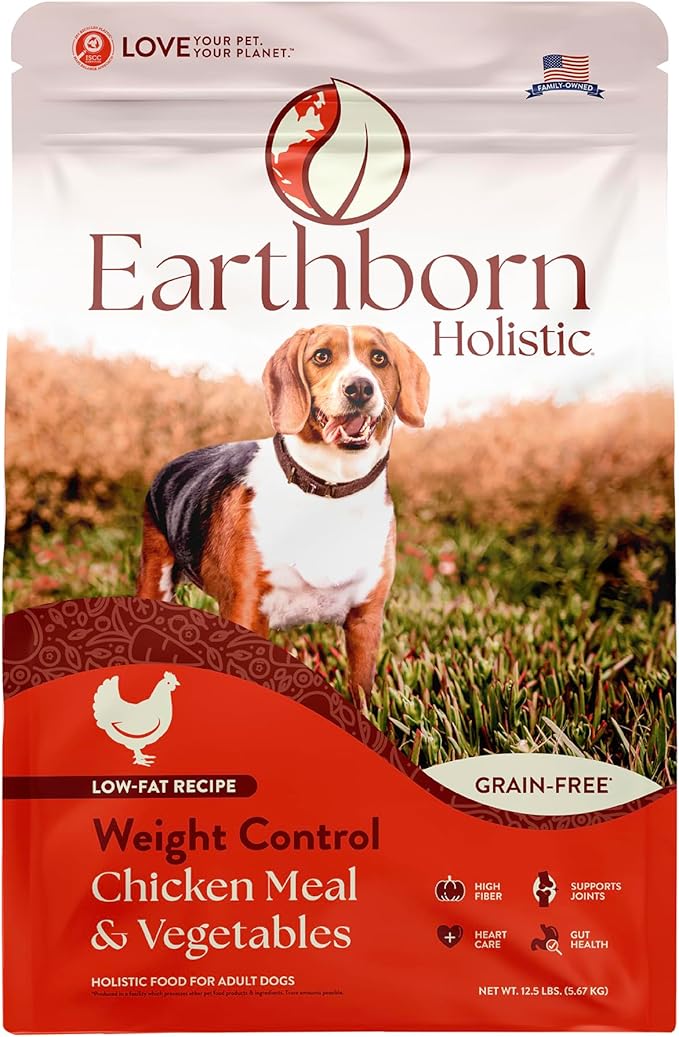Earthborn Holistic Weight Control Chicken Meal & Vegetables Grain-Free Dry Dog Food 12.5 lb