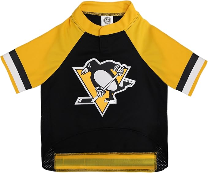 Pets First NHL Pittsburgh Penguins Jersey for Dogs & Cats, Large. - Let Your Pet be a Real NHL Fan!