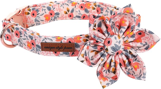 Unique style paws Cotton Dog Collar with Bow Puppy Collar with Black Red Plaid for Small Medium Large Boys Girls Dogs