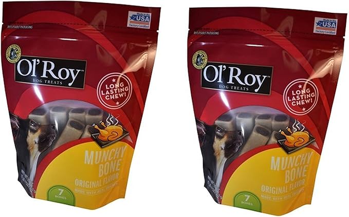 Ol' Roy Muncy bones with chicken 20oz 2 pack