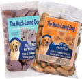 The Much Loved Dog™Treats, Scrumptious Natural Peanut Butter and Blueberry, 6oz. Bags, Natural, Fun & Yummy, Human-Food-Grade, Small-Batch Baked, U.S.A. (Pack of 2)