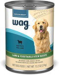 Amazon Brand - Wag Wet Dog Food Stew, Lamb & Vegetable Cuts in Gravy, Made with Natural Ingredients, 13.2 Ounce Cans (Pack of 12)