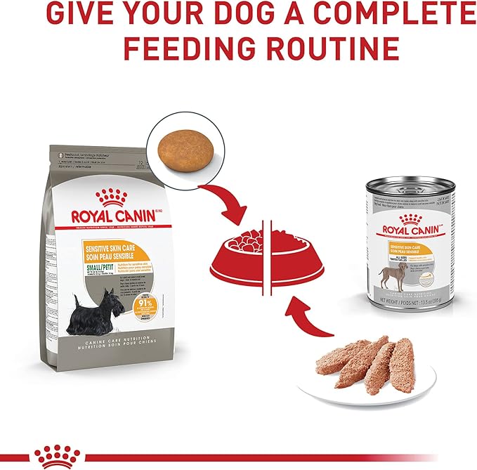 Royal Canin Canine Care Nutrition Small Sensitive Skin Care Adult Dry Dog Food, 3 lb Bag