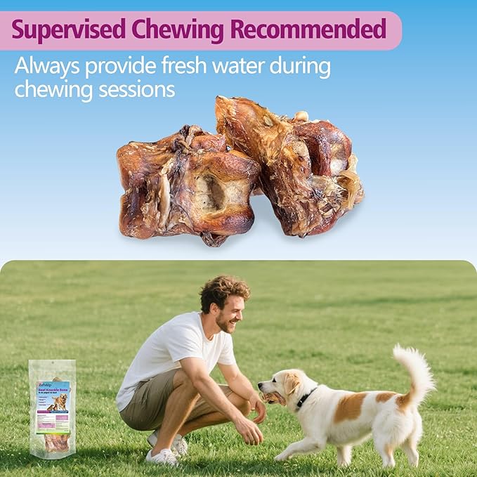 All-Natural Beef Knuckle Bone for Dogs - Durable Chew Toy for Aggressive Chewers, Highly Digestible Adult Dog Treat Suitable for All Breeds