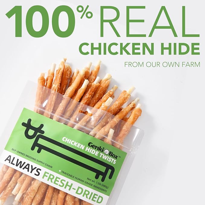 Dog Treats Chicken Jerky with Rawhide - 1.5 LB Value Pack, 100% Real Chicken, Natural Rawhide, Human Grade, High Protein, Healthy Natural Dog Chews, Training Reward, Made for North America