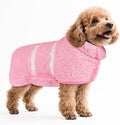 Bienbee Dog Bathrobe, Quick Drying Super Absorbent Dog Robes for After Bath, Warm Keeping Dogs Towel, Dogs Bath Supplies, Pink S