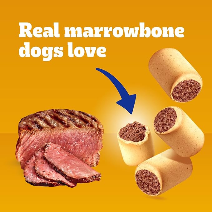 Pedigree Dry Dog Treats MarroBone, Real Beef Flavor, Bone Marrow Dog Treats, 6 lb. Bag (Pack of 1)
