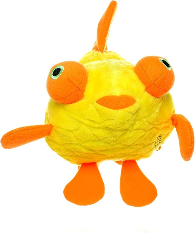 MIGHTY- Massive - Squeaker-Multiple Layers. Made Durable, Strong & Tough. Interactive Play Dog Toy (Tug, Toss & Fetch). Machine Washable & Floats. (Goldfish, Massive 2 Pack)