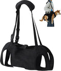 Shinylin Dog Carry Sling Emergency Backpack Pet Legs Support and Rehabilitation Dog Lift Harness Adjustable Lifting Straps Carrier for Senior Dogs Joint Injuries, Arthritis, Hiking, Skiing, Black (M)