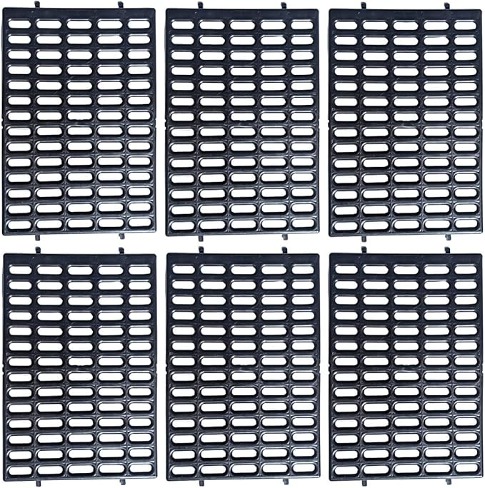 Saguaro Acres Rabbit and Small Animal Cage Resting Mat for Wire Floored Cages - Pack of 6 (Black)