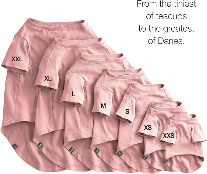 Toby II - The Perfect Tee, 3 Pack Short Sleeve Pet T-Shirt 100% Organic Cotton Tees Clothes for Small, Medium, Large Dogs, Pink Tie Dye, Small (10-25 lbs)